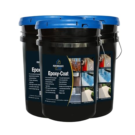 Epoxy Floor Kit Good Full Kit Black Base with Domino Blend Flake Covers 2,500 sq. ft. at 9.7 mils Thickness Ideal for Garage, Basement, Concrete Floors, and More