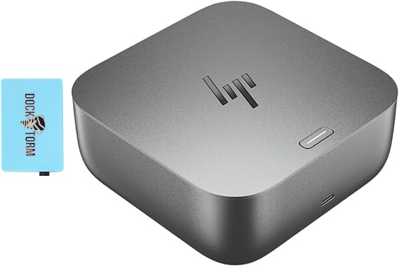 HP 100W G6 Thunderbolt 4 Dock Universal Thunderbolt/USB-C Docking Station | Bundle with DKZ Hub, Single Cable for Charging, Data Transfers to Any Brand Laptop) 9X472UT#ABA