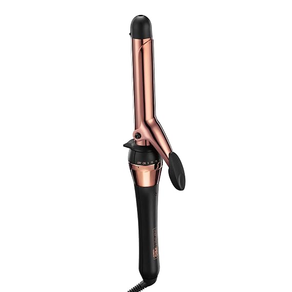 CONAIR INFINITIPRO Rose Gold Titanium 1-Inch Curling Iron, 1-inch barrel produces classic curls for use on short, medium, and long hair
