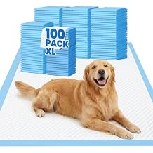 Gimars 100 Count XL Puppy Pads 28" x 34", Extra Large Dog Pee Pads, Absorbent Quick-Dry Puppy Training Pads, Disposable Potty Training Pads and Wee Wee Pads for Dogs and Puppies