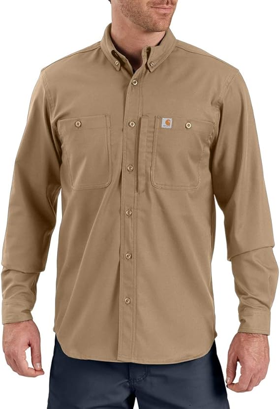 Carhartt Men's Rugged Professional Series Relaxed Fit Canvas Long Sleeve Work Shirt