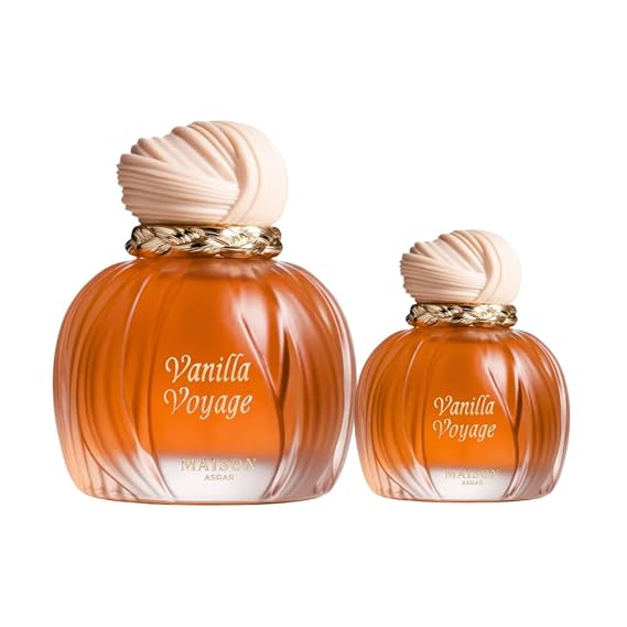 MAISON ASRAR Perfumes Bundle Vanilla Voyage 100ml (3.4 Fl Oz) and Vanilla Voyage Mini 25ml (0.84 Fl Oz) Eau de Parfum Fragrance Spray