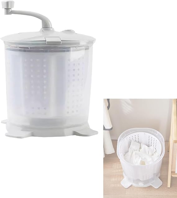 Camping Washing Machine Manual Hand Washer, 10L Mini Washing Machine Washer for Apartment, RV, Laundry, Camping, Travel, Underwear, Personal, Baby Clothes