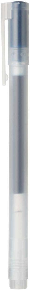 MUJI - 0.5mm Blue Black Smooth Gel Ink Ballpoint Cap Pen (10 pieces)