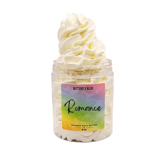 Romance Whipped Body Butter Romantic Floral Scent with Musk & Sandalwood Inspired by VS Amber Romance Handmade Moisturizer for Dry Skin 8 oz Jar