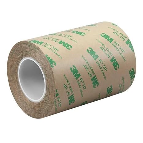 3M 467MP Adhesive Transfer Tape, Bonding & Laminating, Clear, 6 in x 5 yds, 1 Roll