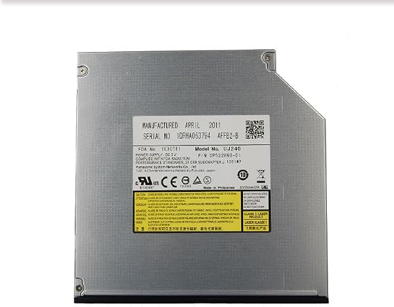 UJ-240 UJ260 6X Blu-RAY Burner BD-RE CD DVD Rewriter Internal 12.7mm Sata Tray-Loading Laptop Drive with Bezel for Dell Optiplex 7020 3060 3050 and for HP Pavilion dv4 dv5 dv6 dv7 dv8