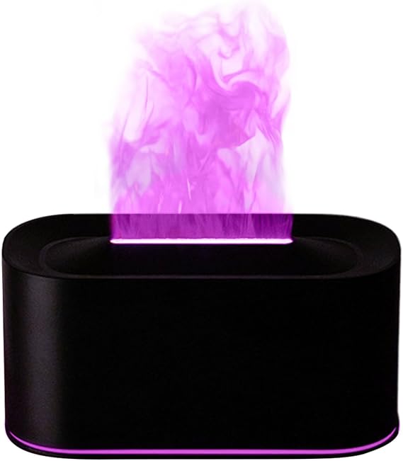 Diffuser Flame 220ml Aromatherapy Device with 7-Color Lights