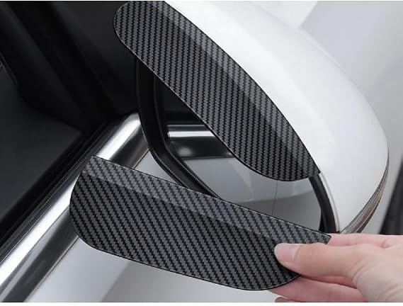 Luti Concept 2 Adet Sağ Sol Oto Araba Araç Dış Yan Ayna Yağmur Koruyucu Engelleyici Rüzgarlık Siperlik Karbon Desenli Otomobil Aynası Yağmur Koruyucu Vizör Rüzgarlık Yağmurluk
