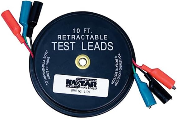 Lang Tools (1129 Retractable Test Lead, black, 3 Leads X 10'