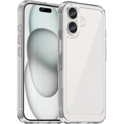 Case compatible with Coverzone iPhone 16 Super Flexible Built Camera Protected Silicone Protecting from Dust and Dirt Super Transparent Cover compatible with iPhone 16