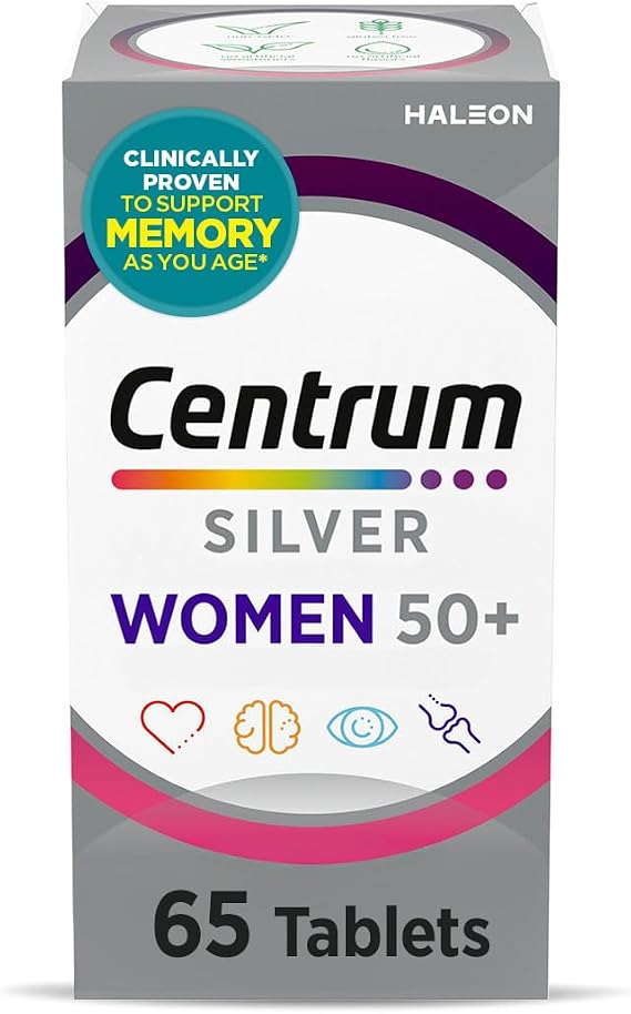 Centrum Silver Women's Multivitamin for Women 50 and Over, 65 Tablets