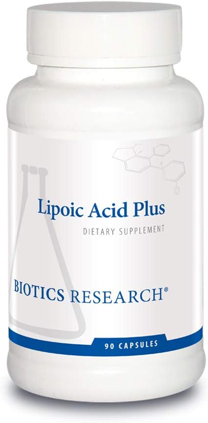 BIOTICS RESEARCH Lipoic Acid Plus, Alpha-Lipoic Acid, Vitamin C 90 Capsules