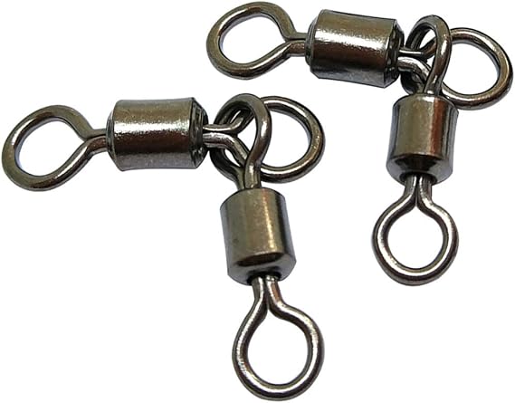 50PCS 3 Way Swivels Fishing,Heavy Duty Crane Swivel Fishing Slid 3-Way T Turn Swivel for Typing Double Drop Rigs for Fresh and Saltwater 7LB-176LB