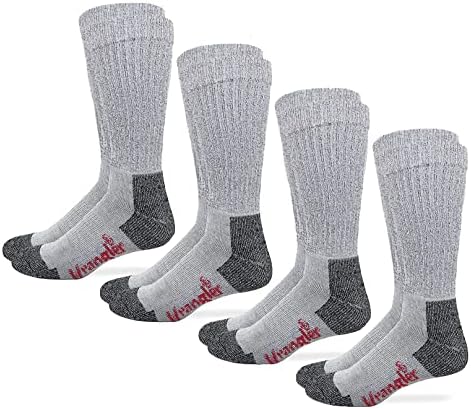 Wrangler mens Riggs Workwear Over the Calf Work Boot Socks 4 Pair Pack