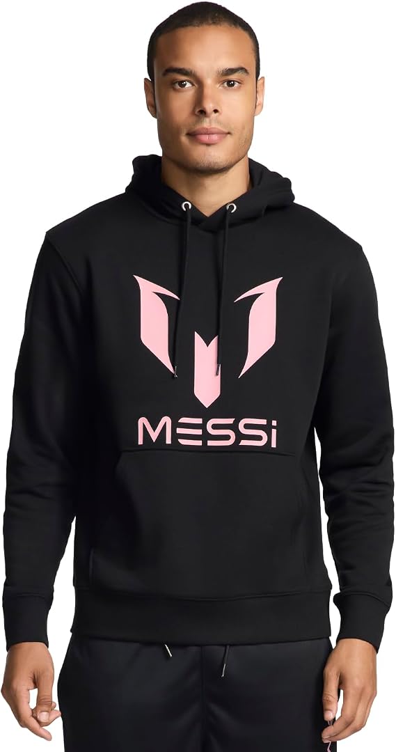 Messi Men's Essential Wingstar Hoodie, Pullover Sweatshirt With Drawstring