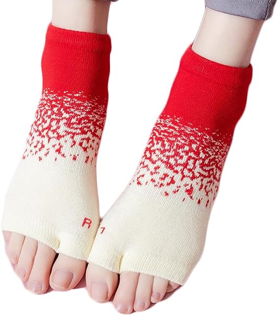 Sports Split Toe Socks - Non-slip Grip, Breathable Cotton Socks for Yoga, Pilates, Dance