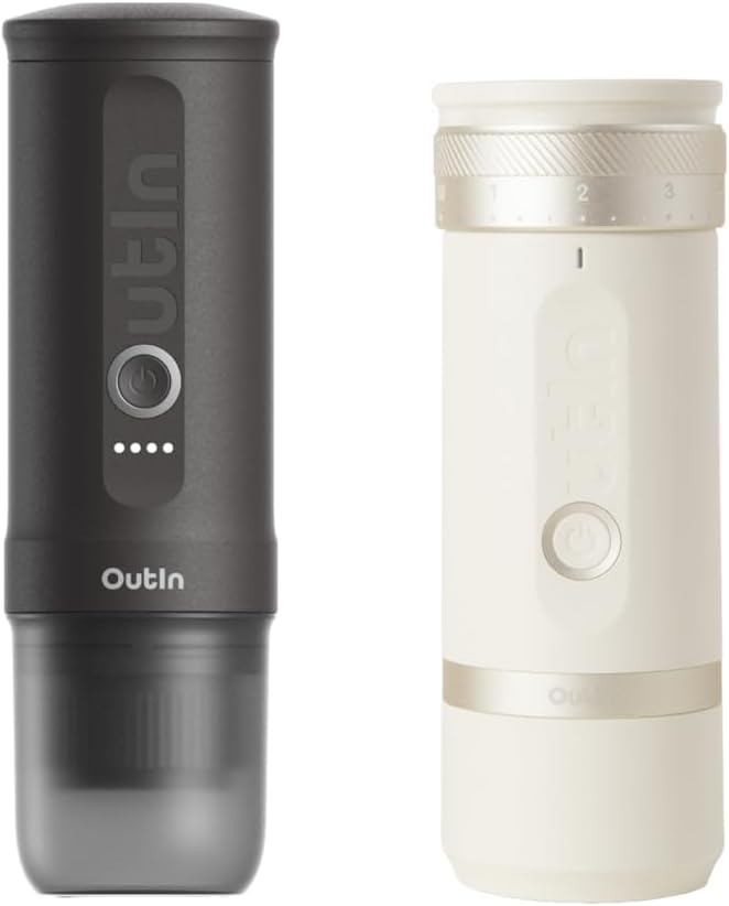 OutIn Nano Portable Electric Espresso Machine Fino Portable Electric Coffee Grinder