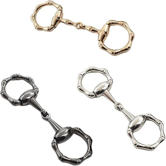 3Pcs Simple and Elegant Horsebit Silk Scarf Buckle Ring Scarf Rings for Women,Sophisticated accessories for women