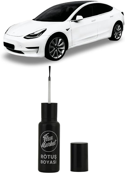 TESLA Pearl White PPSW Sedefli Rötuş Boyası 25 + 25 ml Fırçalı Şişe Set