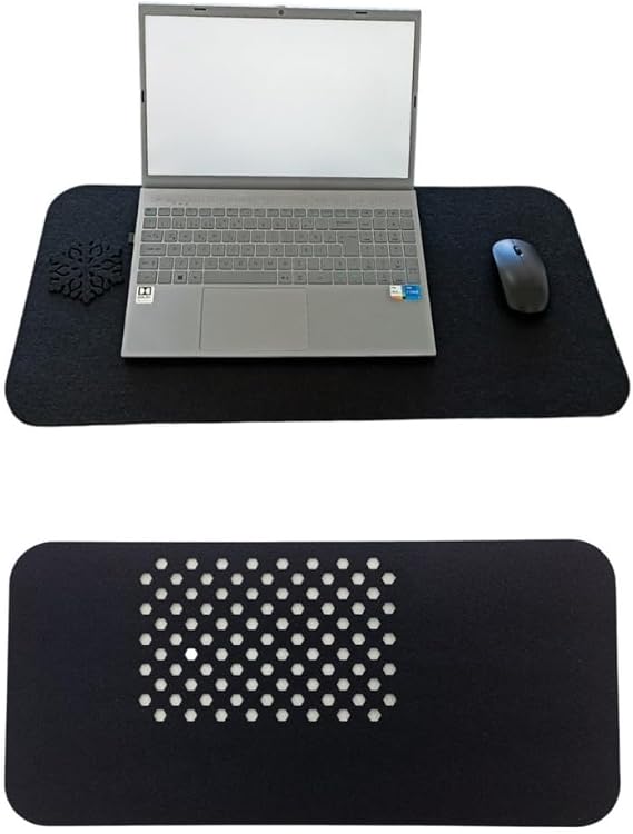 Keçe Masa Üstü Mouse Pad ve Bilgisayar Düzenleyici 70x32 cm – Antibakteriyel Mat, Doğal Keçe Mat, Masa Koruyucu Altlık, Ofis ve Ev için Minimalist Tasarım (siyah)