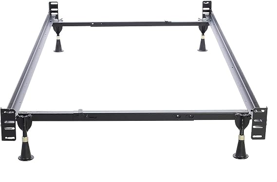 HomeStock Headboard & Footboard Bed Frame Twin/Full with 4 Glides