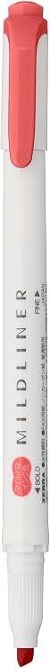 Zebra Highlighter Mildliner, Mild Red (WKT7-MR)
