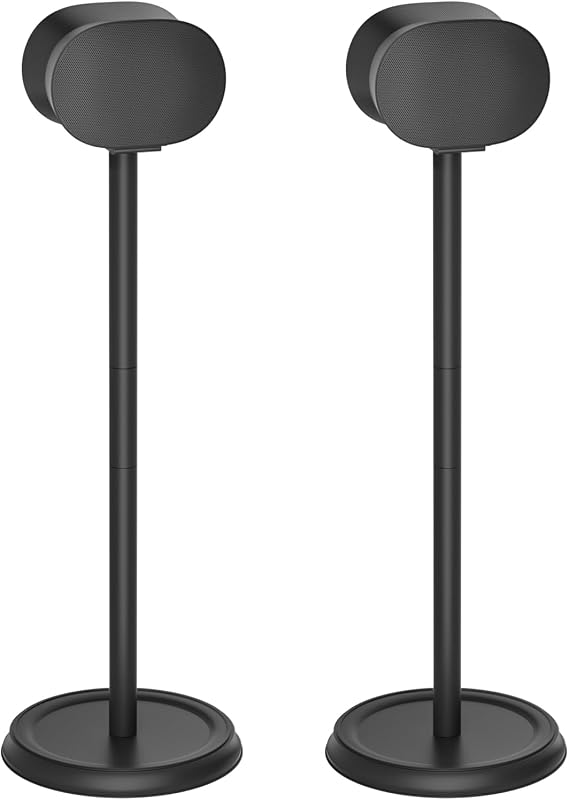 Heavy-Duty Speaker Stand for Sonos Era 300 Stand Pair with Cable Management - Floor Speaker Stands for Sonos Era 300 Speaker Stand Black for Secure and Easy Mounting