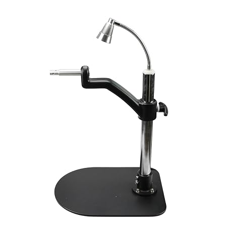 Simple Ophthalmic Phoropter Arm Bracket Table Stand with Top Lamp Vision Tester Support Desktop Use with Light (WZ-ZZ,Black)