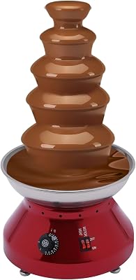 Professional 5-Tier Stainless Steel Chocolate Fountain Machine for Parties, 230W Powerful Motor, 7lbs Large Capacity, Adjustable Temperature Control, Ideal for Weddings, Events & Family Gatherings