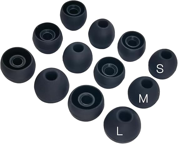 12X Replacement Silicone Eartips for bmani T16 & GNMN V7 Earbuds | Compatible with bmani T16 / bmanl/ZINGBIRD Z67 / occiam T17 T19/ Orancu A12 / TOZO T6 / T10 / Boean U8 U8I PRO U18 Earbuds