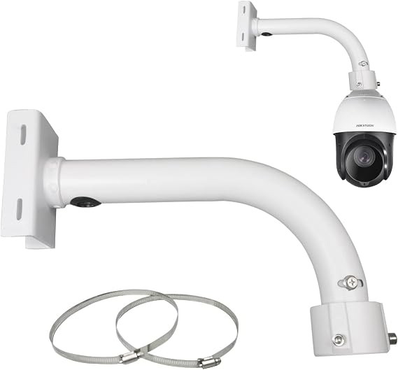 Security Camera Mount Bracket, Dome PTZ Camera Mount Universal Camera Pole Mount Bracket for CCTV Security Camera/IP Camera, L Type