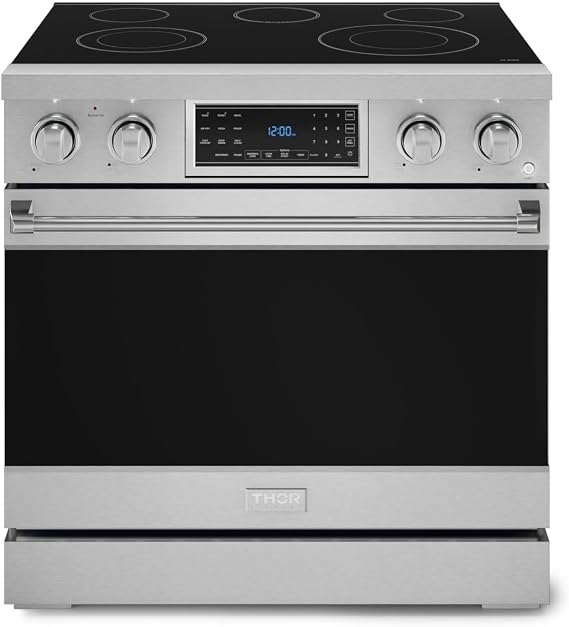 Gordon Ramsay by THOR Kitchen 36 Inch Professional Electric Range with Tilt Panel Touch Control in Stainless Steel