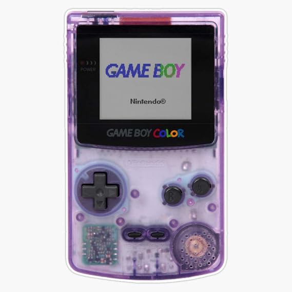 Gameboy Color Translucent Purple Sticker Decal Vinyl Bumper Stickers Waterproof 5"
