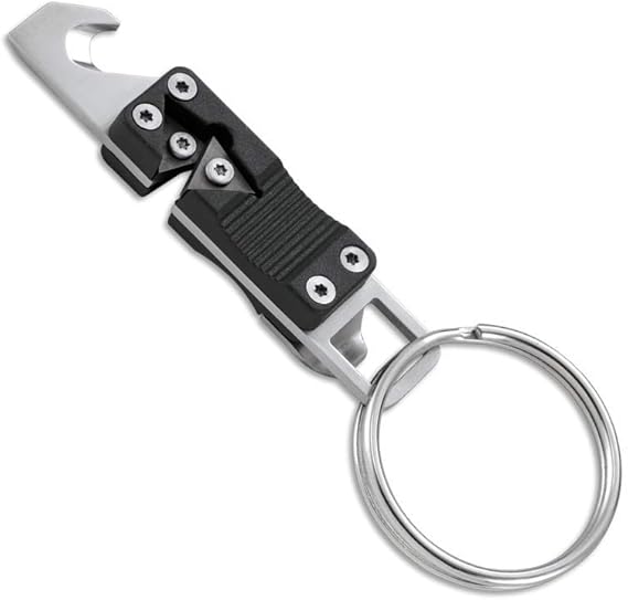 CRKT Micro Tool & Key Chain Sharpener: Multi-Tool for Everyday Carry, Seatbelt Cutter, Knife Sharpener, Bottle Opener 9096