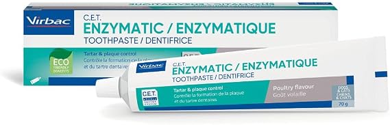 Virbac Enzymatic Cat & Dog Toothpaste | Plaque & Tartar Removal | 70g Tube