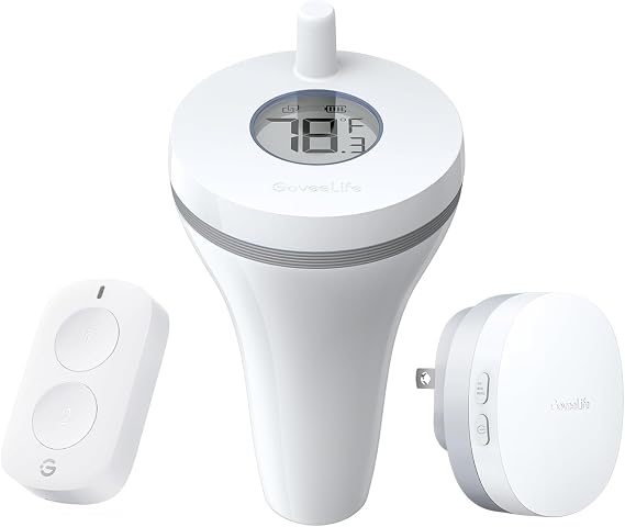 GoveeLife Smart Mini Double Button Switch Bundle with Smart Pool Thermometer with Smart Gateway