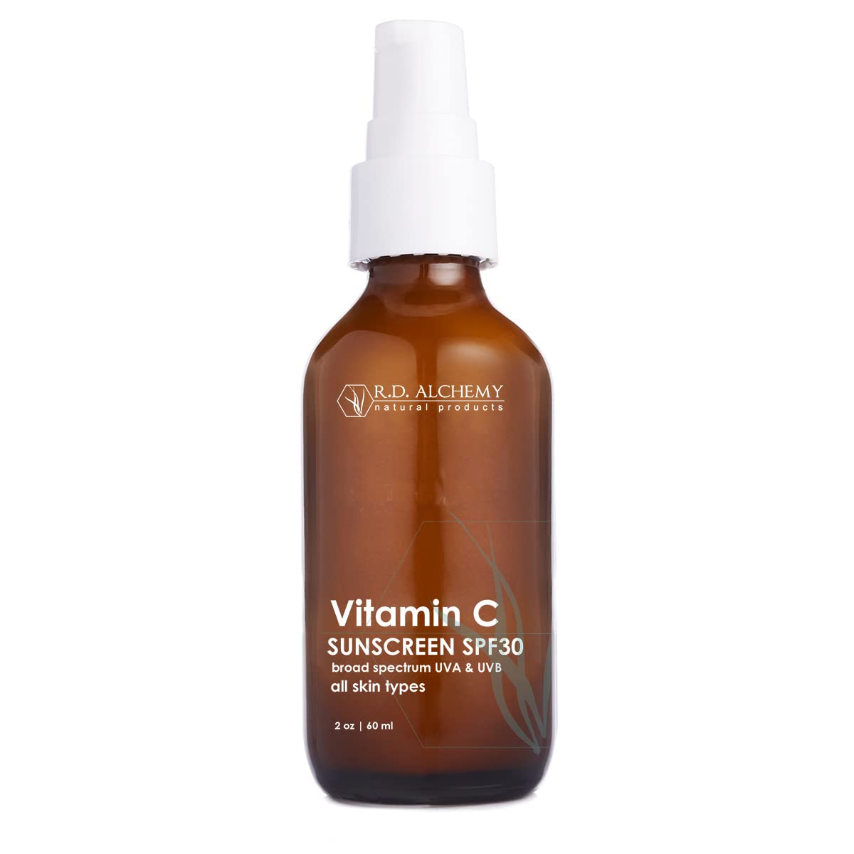 RD Alchemy - Natural & Organic Vitamin C SPF 30 Moisturizing Mineral Sunscreen. Non-Nano Zinc & Titanium - Lightweight Non Greasy SPF for Face - Skincare for Professionals & Estheticians