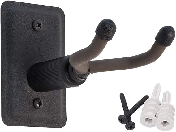 String Swing Ukulele Wall Mount Stand for Mandolin Ukele Banjo Concert Pineapple Soprano Tenor and Baritone Compatible Safety Home or Studio Accessories Without Case Black CC11UK