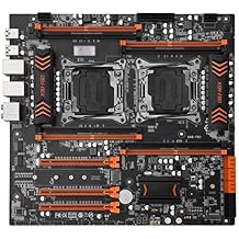 Computer Motherboards Fit for HUANANZHI X99-F8D LGA2011-3 Computer Motherboard with Dual CPU Socket M.2 NVMe/NGFF SSD Slot 8 DDR4 DIMMs 2 Giga Ethernet Ports USB3.0