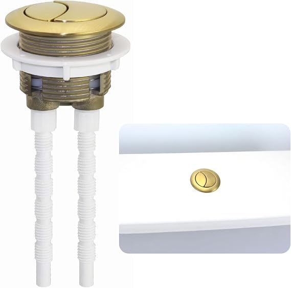 Toilet Flush Button Brushed Brass,38mm Toilet Push Button Flush
