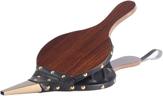 Fireplace Bellows Large 15.5 x 6.7 Indoor Brown Wood Air Blower for Barbecue, Camping BBQ Grill Chimney Outdoor with Hanging Strap Cast Nozzle