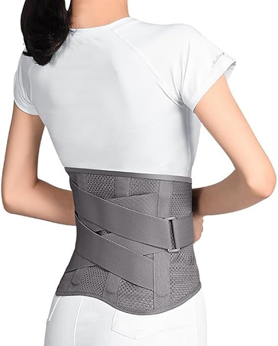 Back Brace with 3 Removable Lumbar Pads Men Women Work Fitness Waist Back Support Tummy Control Breathable Lumbar Decompression Belt for Lower Back Pain Relief