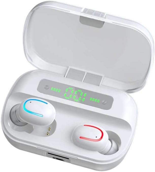 Bone Conduction Headphones, Wireless Earbuds 8D Stereo Mini Bluetooth Earphone 5.0 with Dual Mic Sports Waterproof, for Running, Sports, Fitness,White