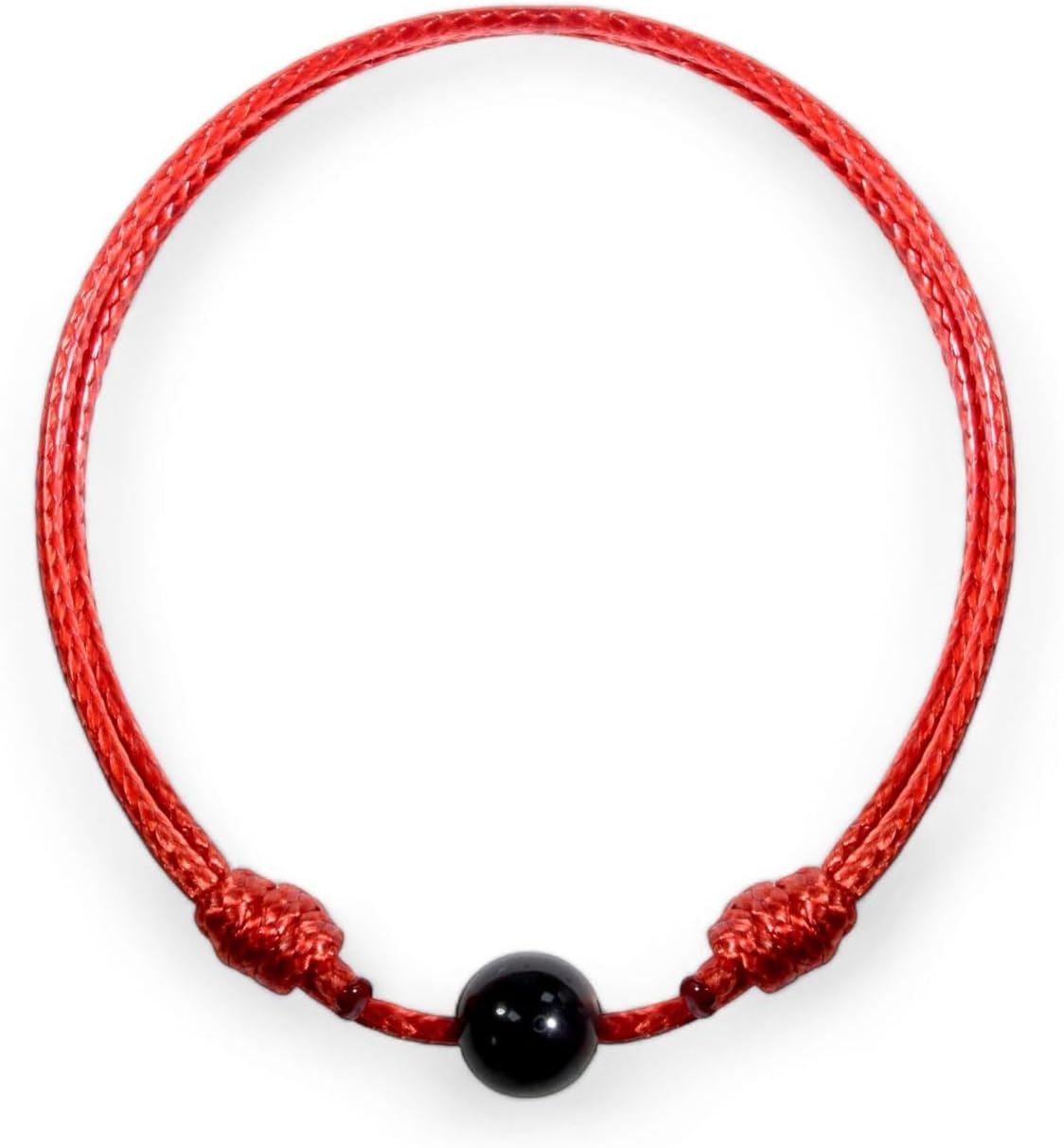 Luck Strings Black Tourmaline Red String Bracelet – Handmade Kabbalah Evil Eye Protection Amulet with Adjustable Cord | Unisex Spiritual Jewelry Gift for Men & Women