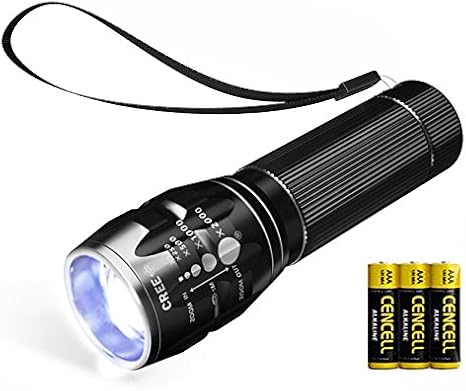 NAVIGATOR 1193 Ultra Bright Portable LED Flashlight, Waterproof, Adjustable Focus, 3 Light Modes, Battery Included