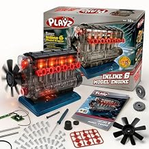 Playz V8 Combustion Engine Model Kit That Runs - Build Your Own STEM Mini V8 Model Engine Kit for Adults & Kids Age 12, Visible V8 Mini Engine Kit That Works for Adult w 270 STEM Parts