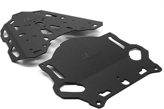 AltRider Motorcycle Rear Rack + Pillion Rack Combo Compatible with BMW R 1200/1250 GS/GSA Water Cooled - Thick Aluminum Plates with Zero Snag Design - Supports Multiple Mounting Systems - Black