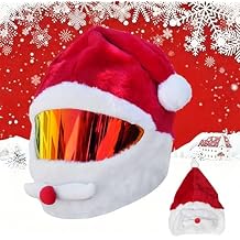 Funny Christmas Motorcycle Helmet Cover Fun Rides Gear Santa-Claus Nativity Xmas Full-face Helmet Cover Decoration(Santa Helmet Cover)