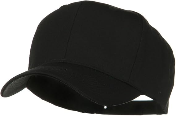 Solid Cotton Twill Pro Style Cap - Black